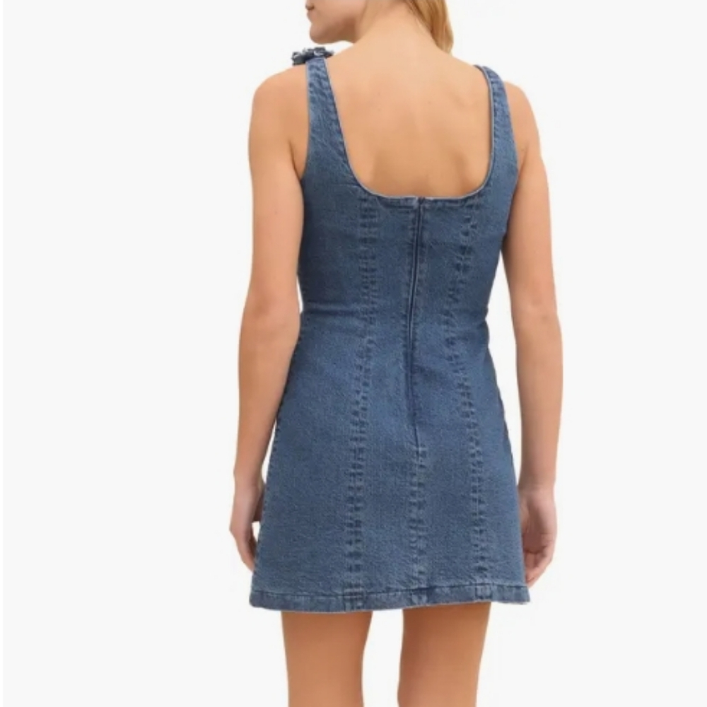 Avec Les Files Rosette Denim Dress - Picture 2 of 9